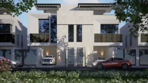 واجهة مشروع دار أرم بتصميم معماري حديث في أحد أحياء الرياض الراقية