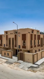 واجهة مشروع مسقا 28 بحي الطويق بتصميم عصري وألوان متناسقة