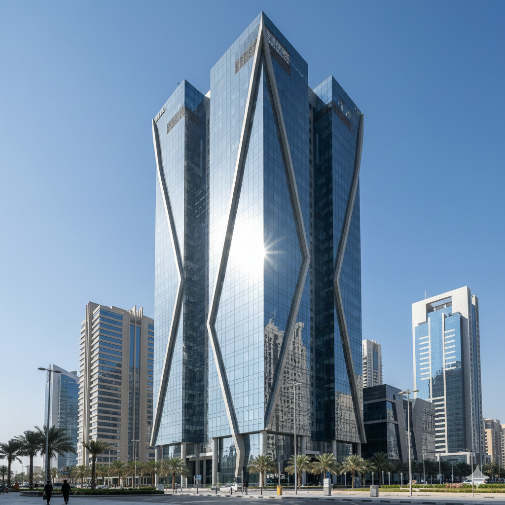 Licensed valuer inspecting a modern villa in Jeddah to determine fair market price.